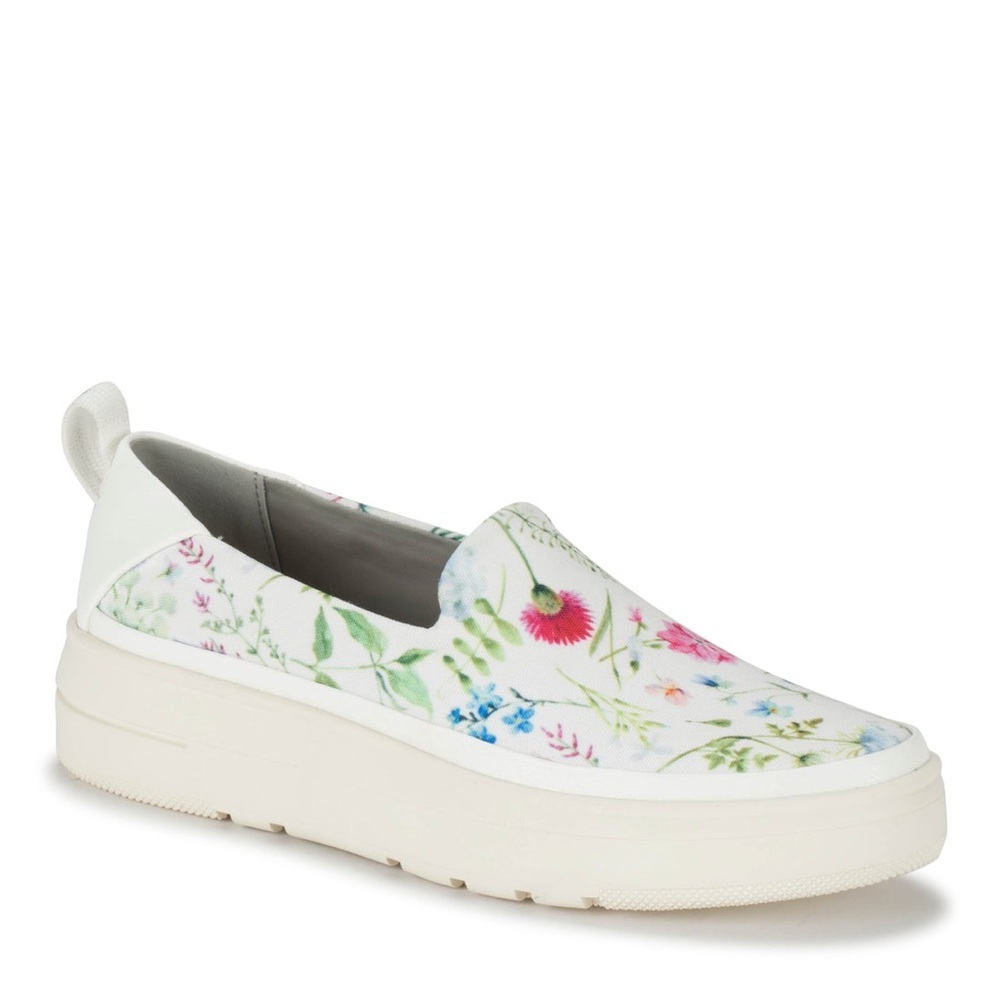 Baretraps Nevin Slip On Sneaker White Multi Flower Canvas size 8 - Picture 1 of 9